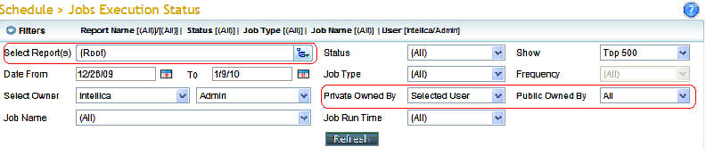 Add filters for public and private entities