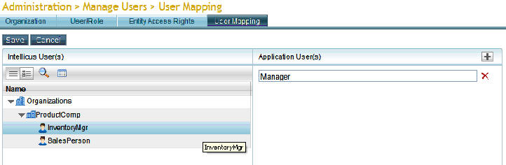 Enhanced user mapping page
