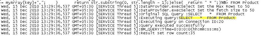SQL fetched all columns