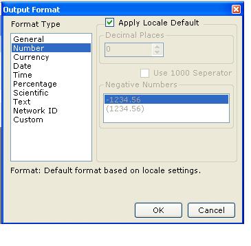 Output format-locale format