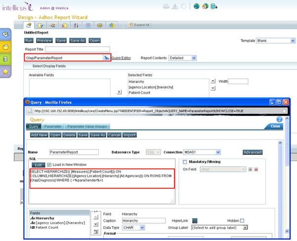 Flat report using OLAP MDX query