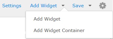 Add a Widget or a Widget Container